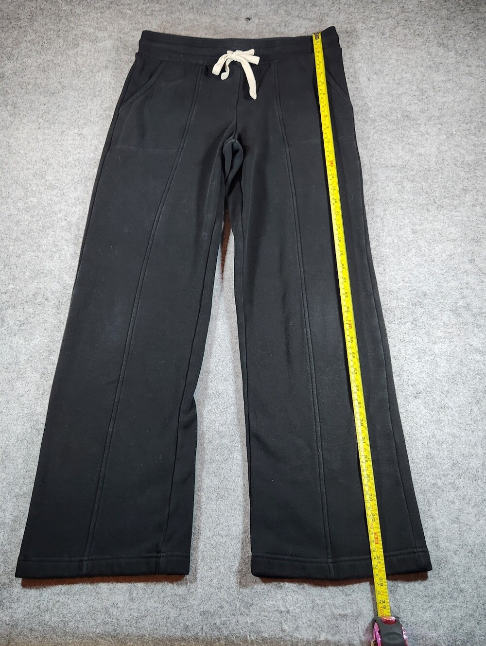 UGG Black Women's Wide Leg Sweatpants with Contrast Drawstring - Picture 4 of 13